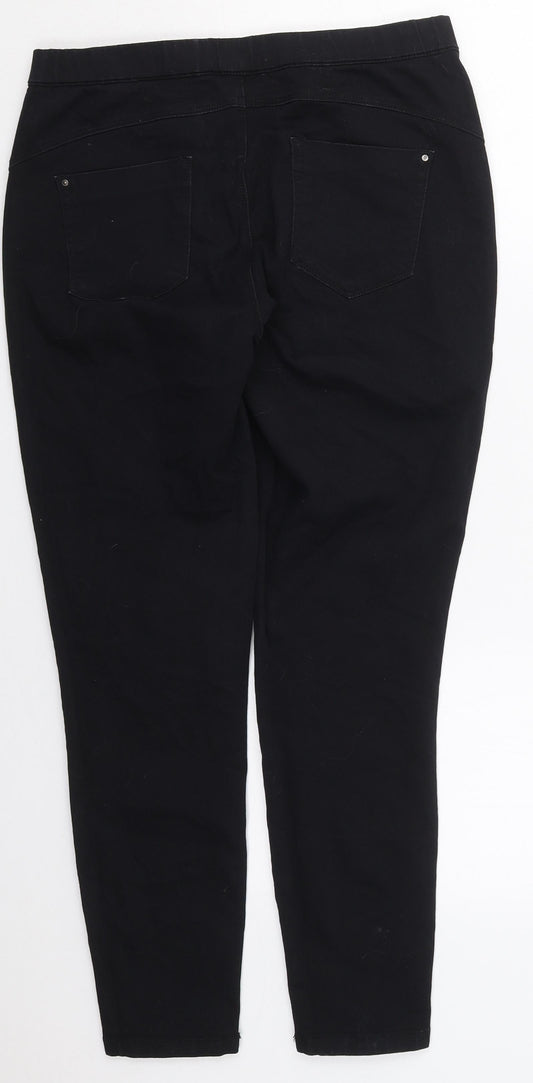 Denim Co Womens Black  Cotton Jegging Jeans Size 10 L26 in Regular