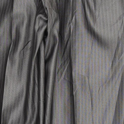 Milan Collection Mens Grey Striped Polyester Trousers  Size 37 L30 in Regular Button