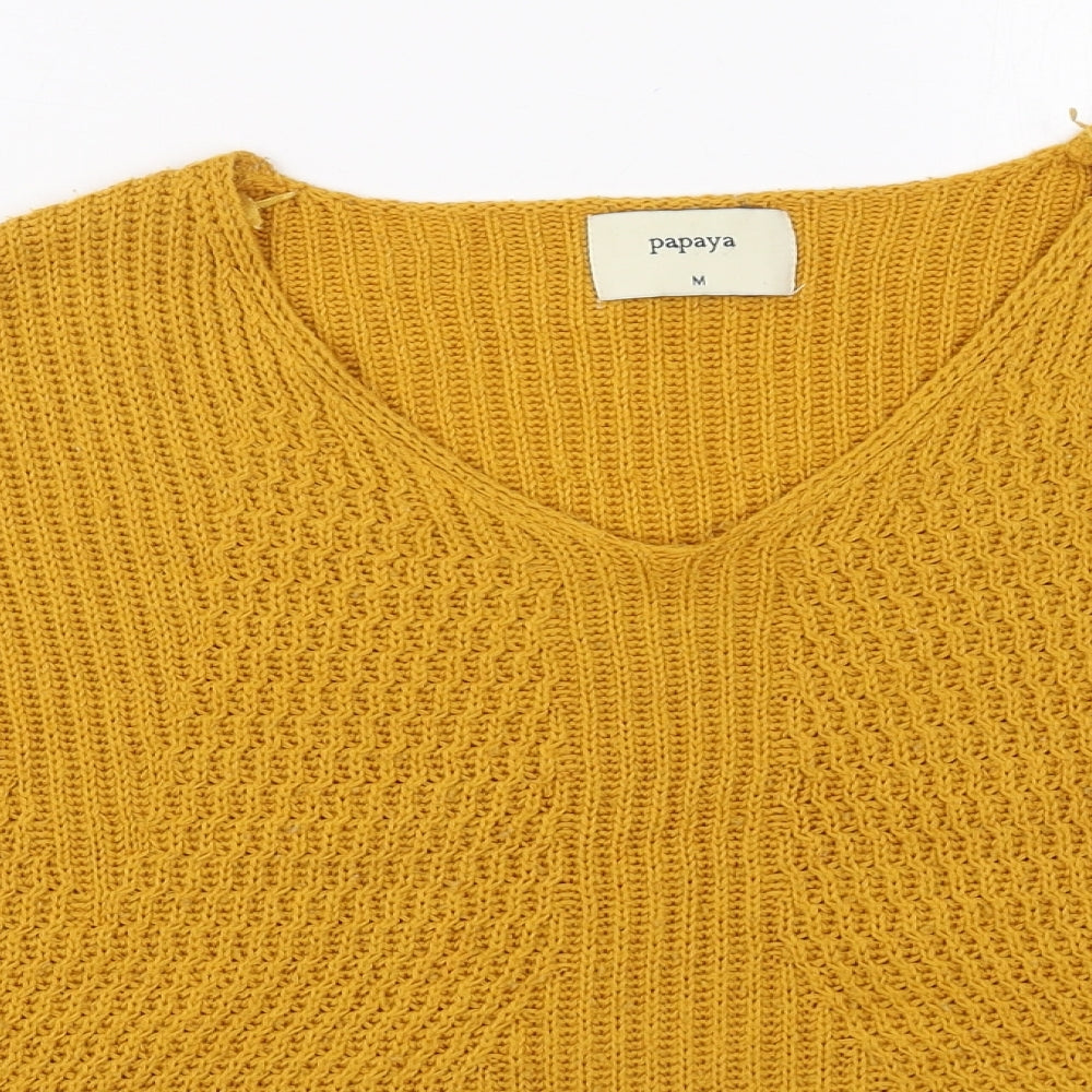 Womens UK Size M Papaya White Pullover Jumper