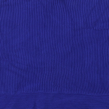 TU Womens Blue Mock Neck  Cotton Pullover Jumper Size 12