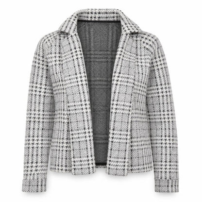 Next Womens Grey Check  Jacket Coatigan Size 8