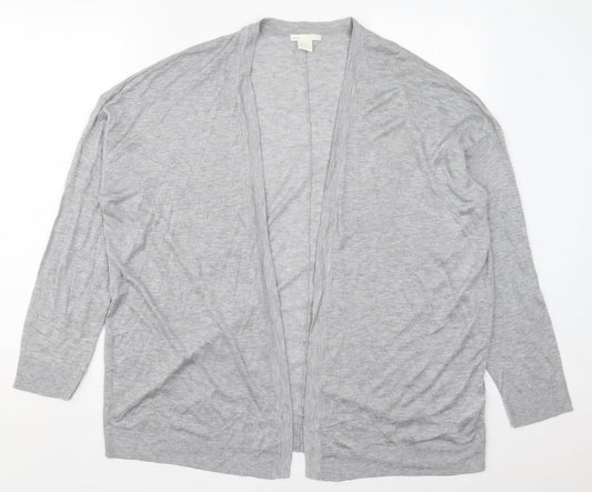 Womens UK Size L H&M Grey Cardigan Jumper