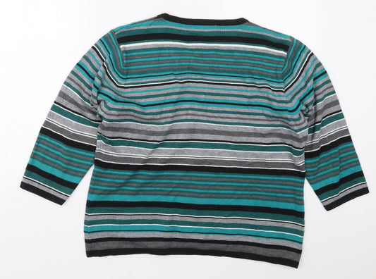Womens UK Size XL Fabrizio Green Pullover Jumper