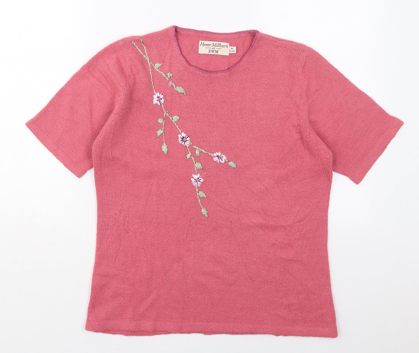 Womens UK Size 14 EWM Pink Pullover Jumper