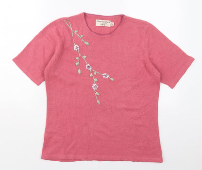 Womens UK Size 14 EWM Pink Pullover Jumper