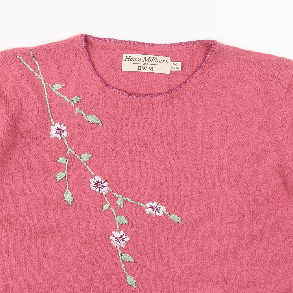 Womens UK Size 14 EWM Pink Pullover Jumper