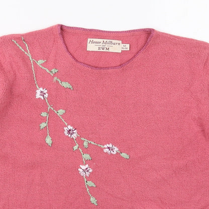 Womens UK Size 14 EWM Pink Pullover Jumper