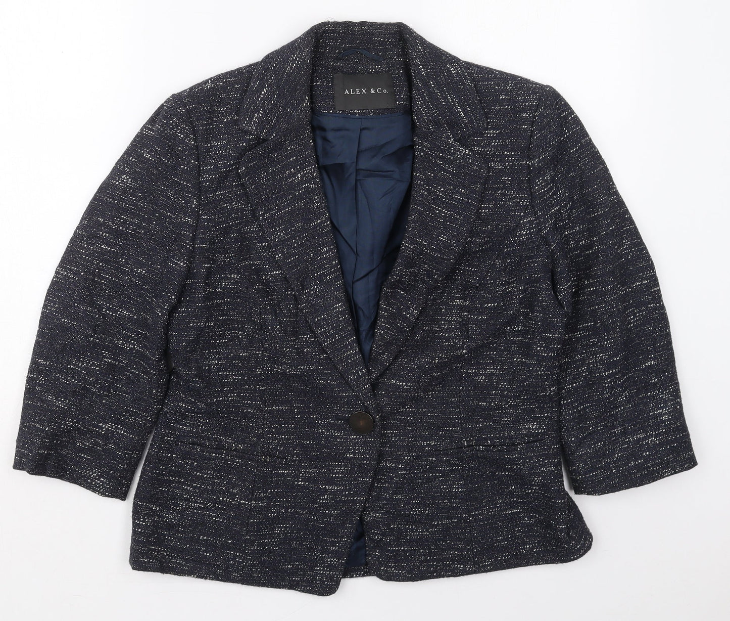 Womens UK Size 12 Alex & Co Regular Blue Blazer