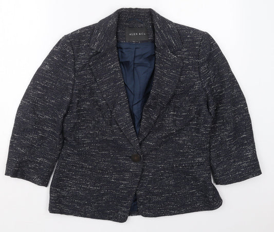 Womens UK Size 12 Alex & Co Regular Blue Blazer