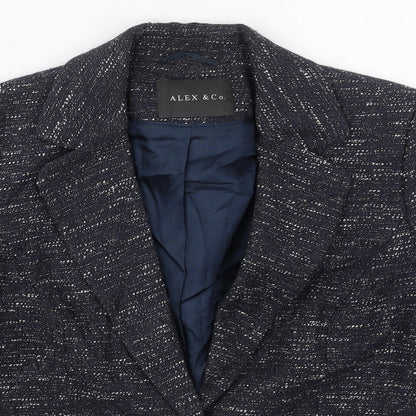 Womens UK Size 12 Alex & Co Regular Blue Blazer
