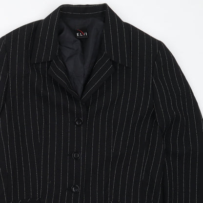 Womens UK Size 14 ELVI Regular Black Suit Jacket
