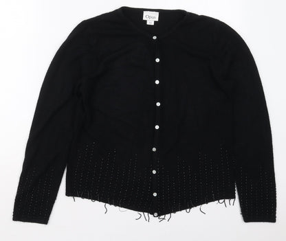 Womens UK Size M OPUS Black Cardigan Jumper