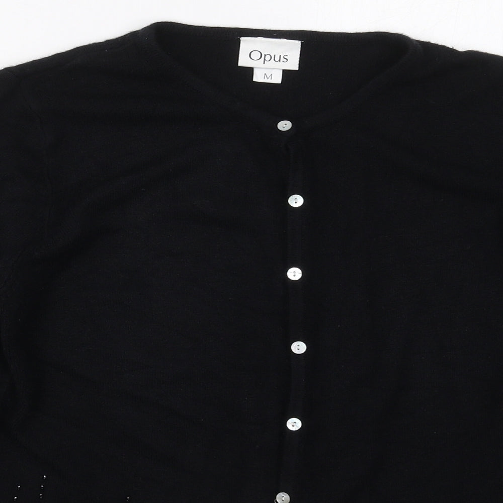 Womens UK Size M OPUS Black Cardigan Jumper