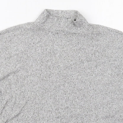 Womens UK Size 8 Topshop Grey Cropped T-Shirt