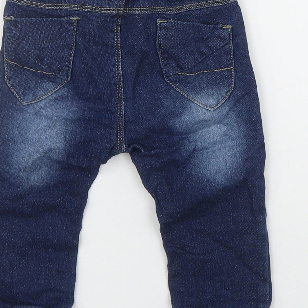 name it Boys Blue  Cotton Jogger Jeans Size 6-9 Months  Pullover