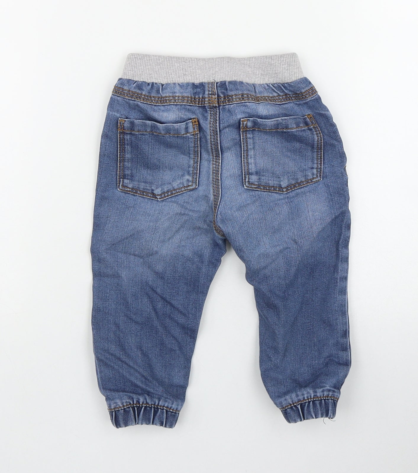 F&F Boys Blue  Cotton Jogger Jeans Size 9 Months  Pullover