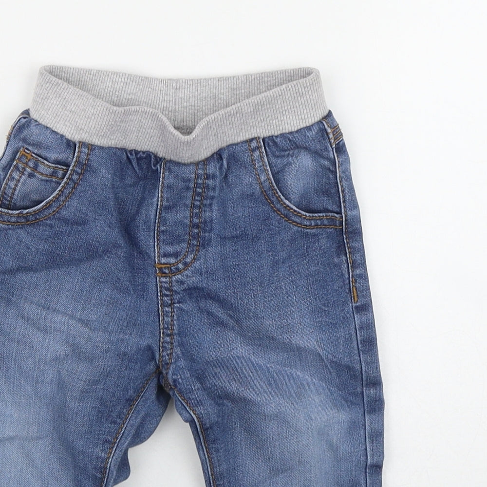 F&F Boys Blue  Cotton Jogger Jeans Size 9 Months  Pullover
