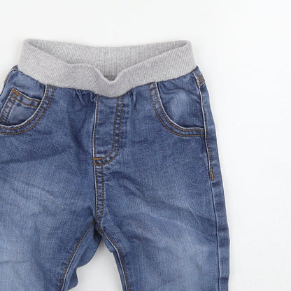 F&F Boys Blue  Cotton Jogger Jeans Size 9 Months  Pullover