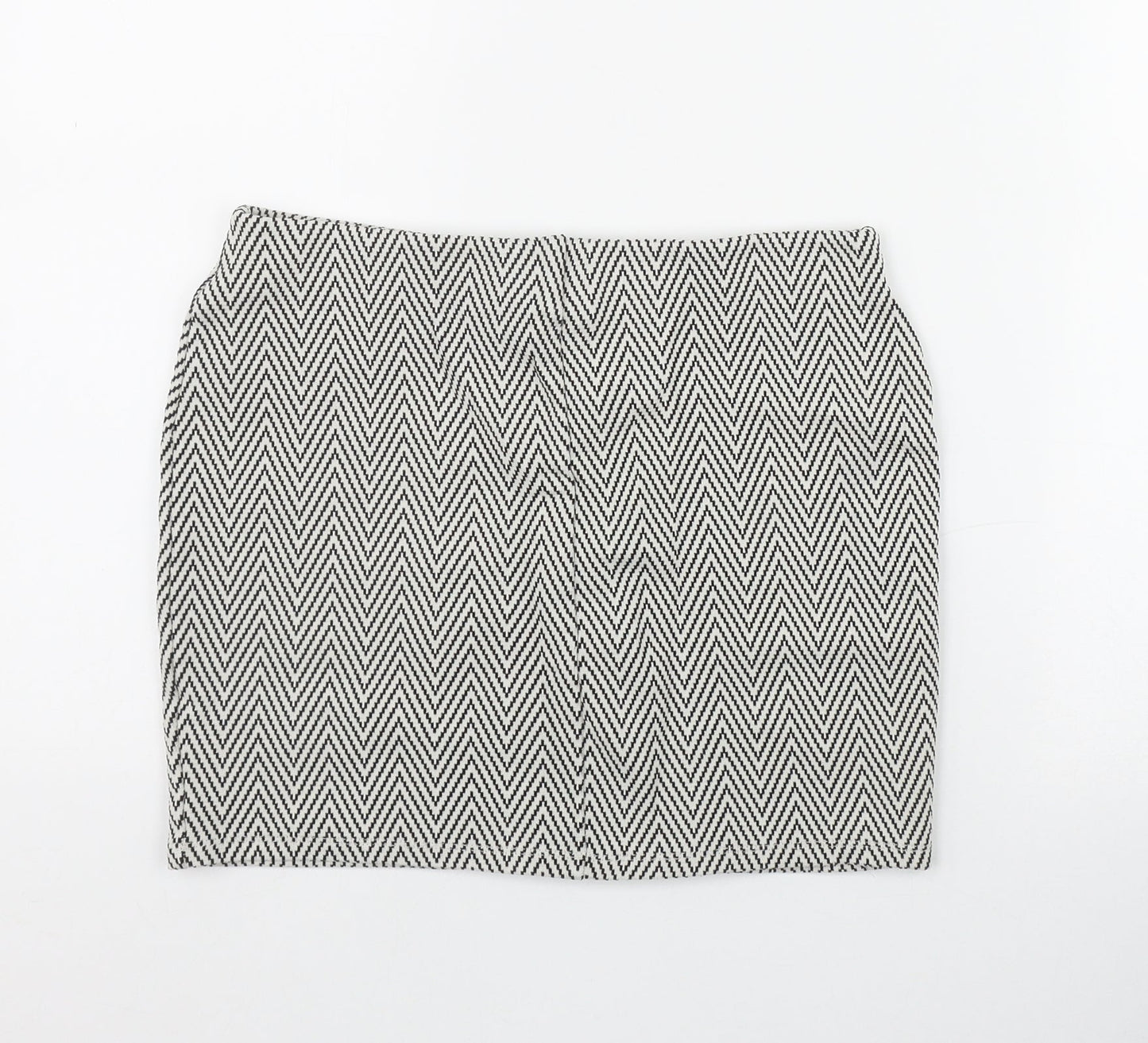 Atmosphere Womens White Geometric Cotton Bandage Skirt Size 8