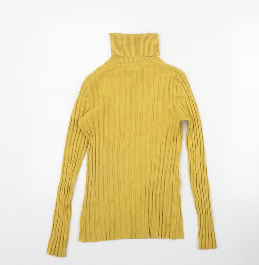 Womens UK Size S QED London Yellow Pullover Jumper