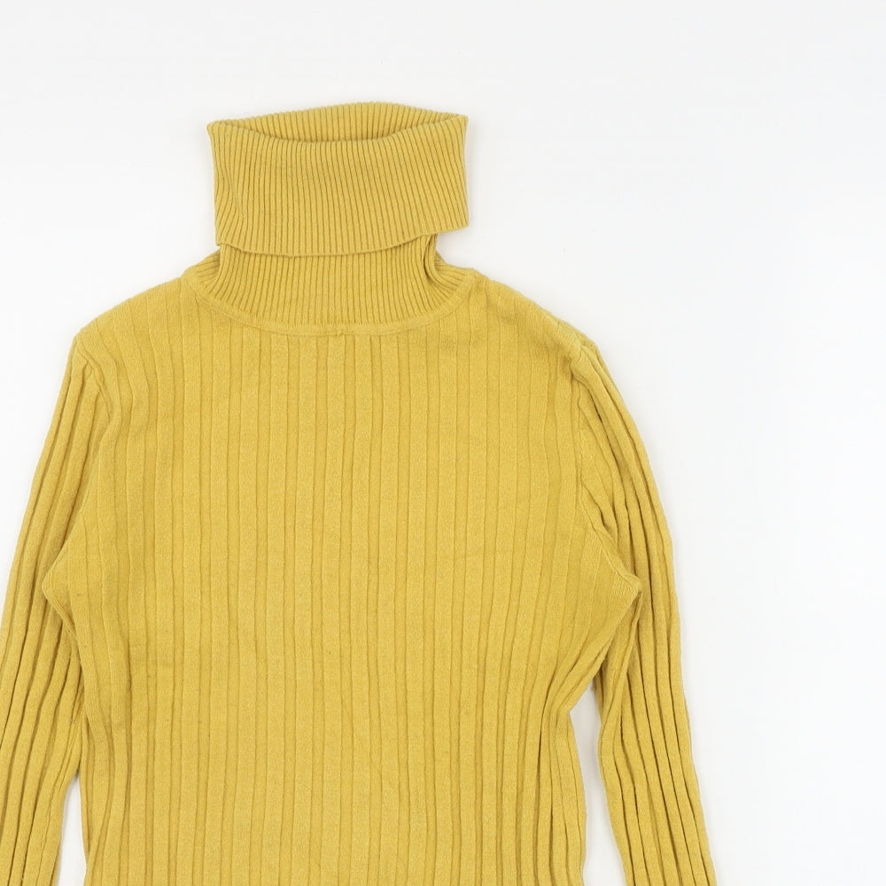 Womens UK Size S QED London Yellow Pullover Jumper