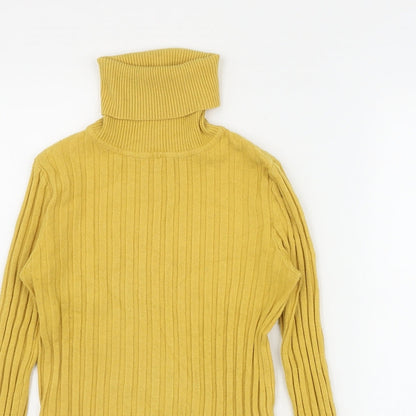 Womens UK Size S QED London Yellow Pullover Jumper