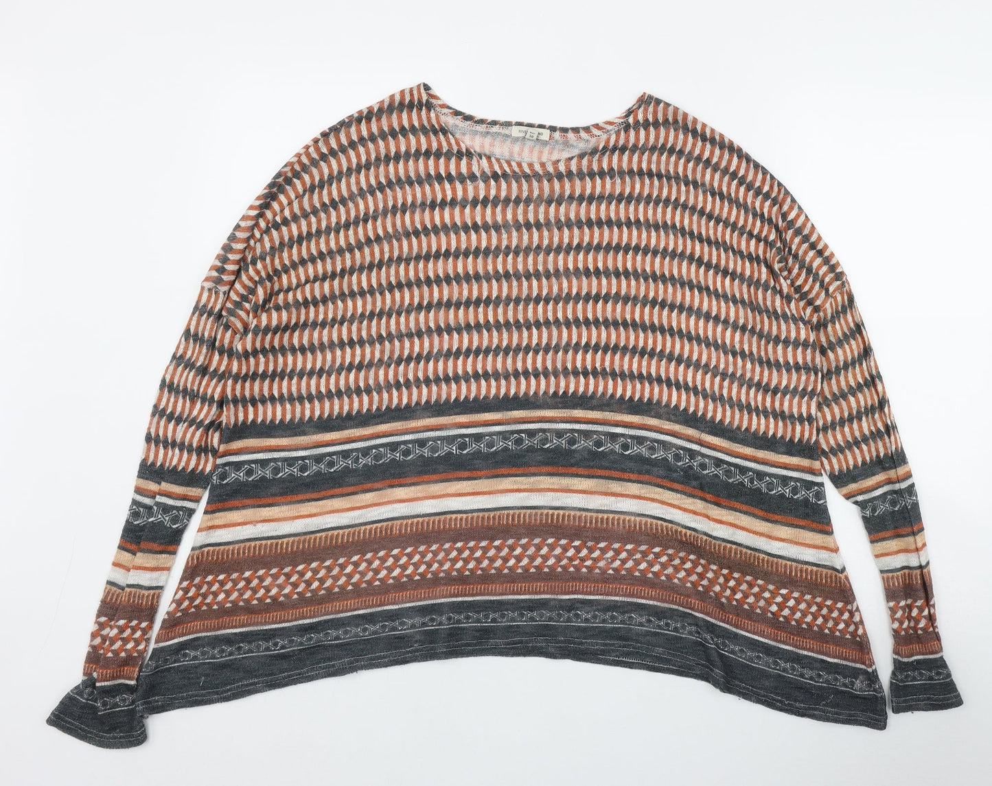 Womens UK Size 12 River Island Orange Pullover Jumper
