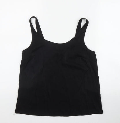 Primark Womens Black  Polyester Basic Tank Size 8 Scoop Neck