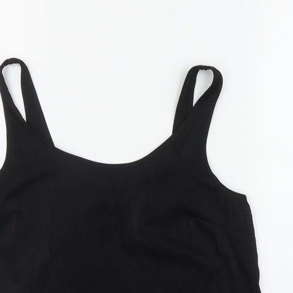 Primark Womens Black  Polyester Basic Tank Size 8 Scoop Neck