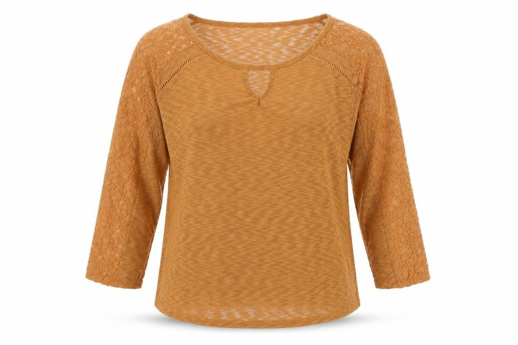 Womens UK Size 2XL Natura Orange Basic T-Shirt