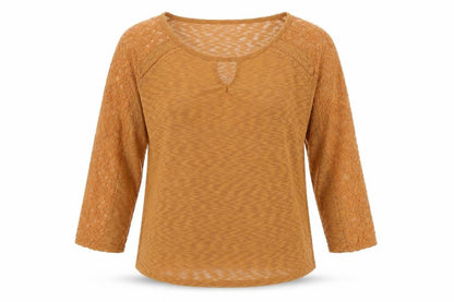 Womens UK Size 2XL Natura Orange Basic T-Shirt