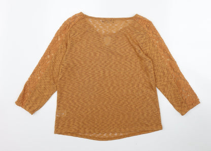 Womens UK Size 2XL Natura Orange Basic T-Shirt