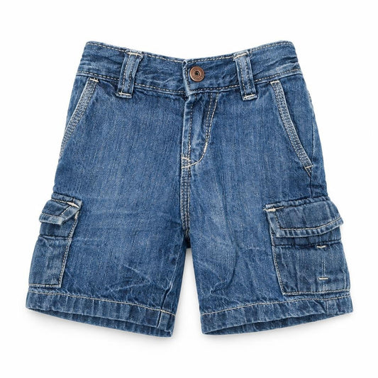 Gap Boys Blue  Cotton Cropped Jeans Size 12-18 Months  Snap