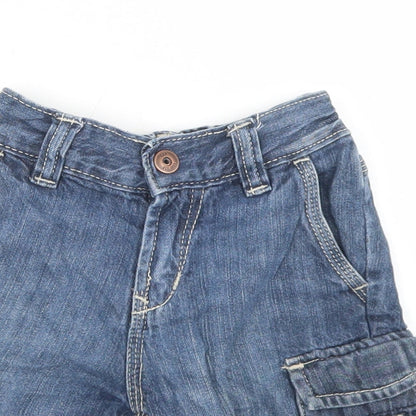 Gap Boys Blue  Cotton Cropped Jeans Size 12-18 Months  Snap