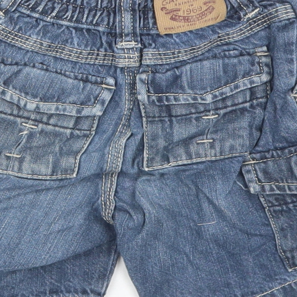 Gap Boys Blue  Cotton Cropped Jeans Size 12-18 Months  Snap