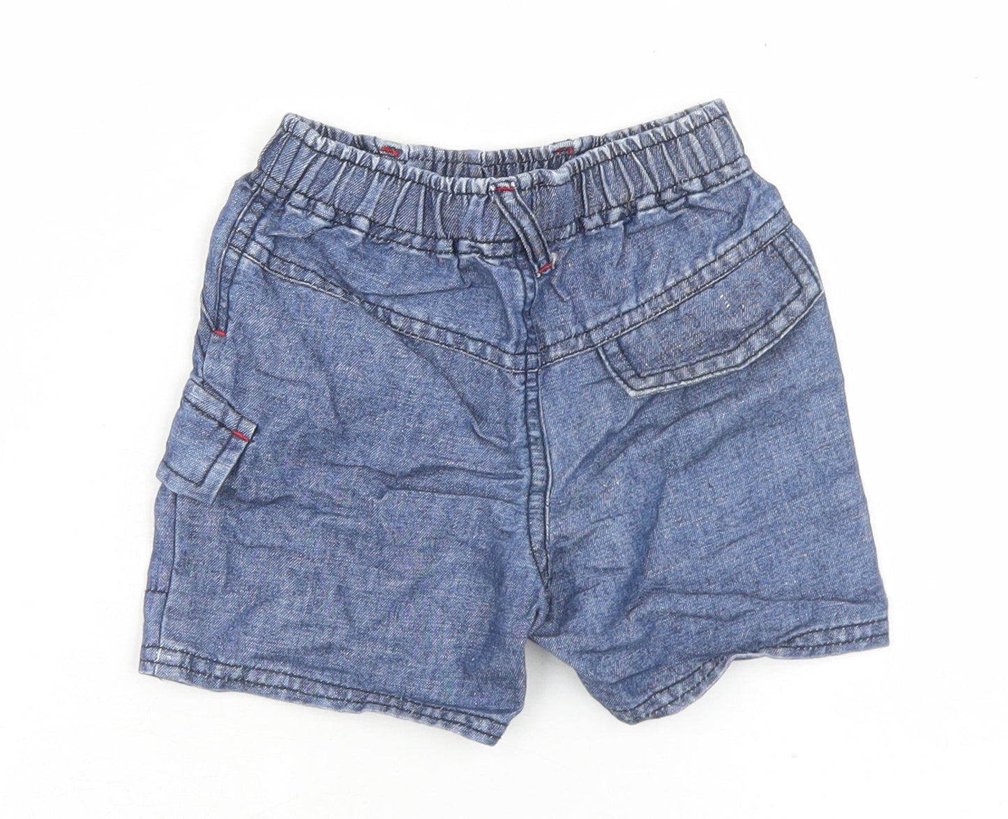 NEXT Girls Blue  Linen Cropped Trousers Size 3-6 Months