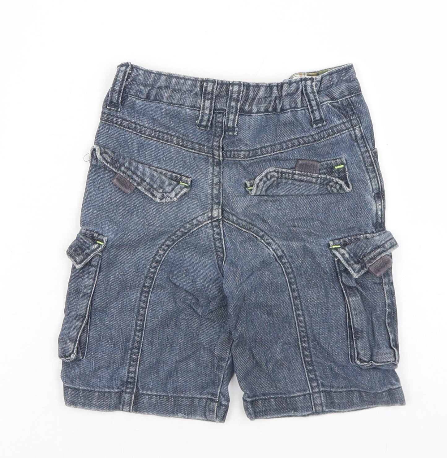 Rocha Little Rocha Boys Blue  Cotton Cropped Jeans Size 12-18 Months  Snap