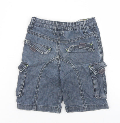 Rocha Little Rocha Boys Blue  Cotton Cropped Jeans Size 12-18 Months  Snap
