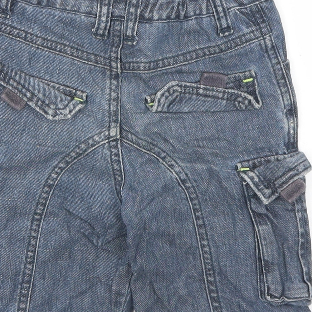 Rocha Little Rocha Boys Blue  Cotton Cropped Jeans Size 12-18 Months  Snap