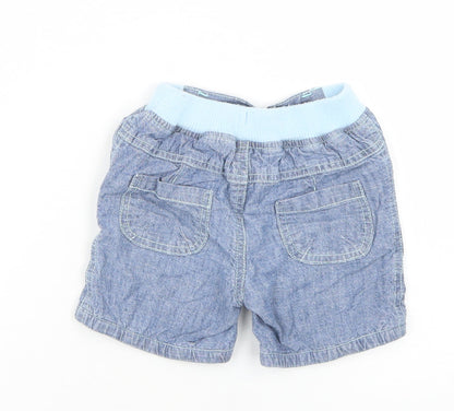 TU Boys Blue  Cotton Cropped Jeans Size 3-6 Months