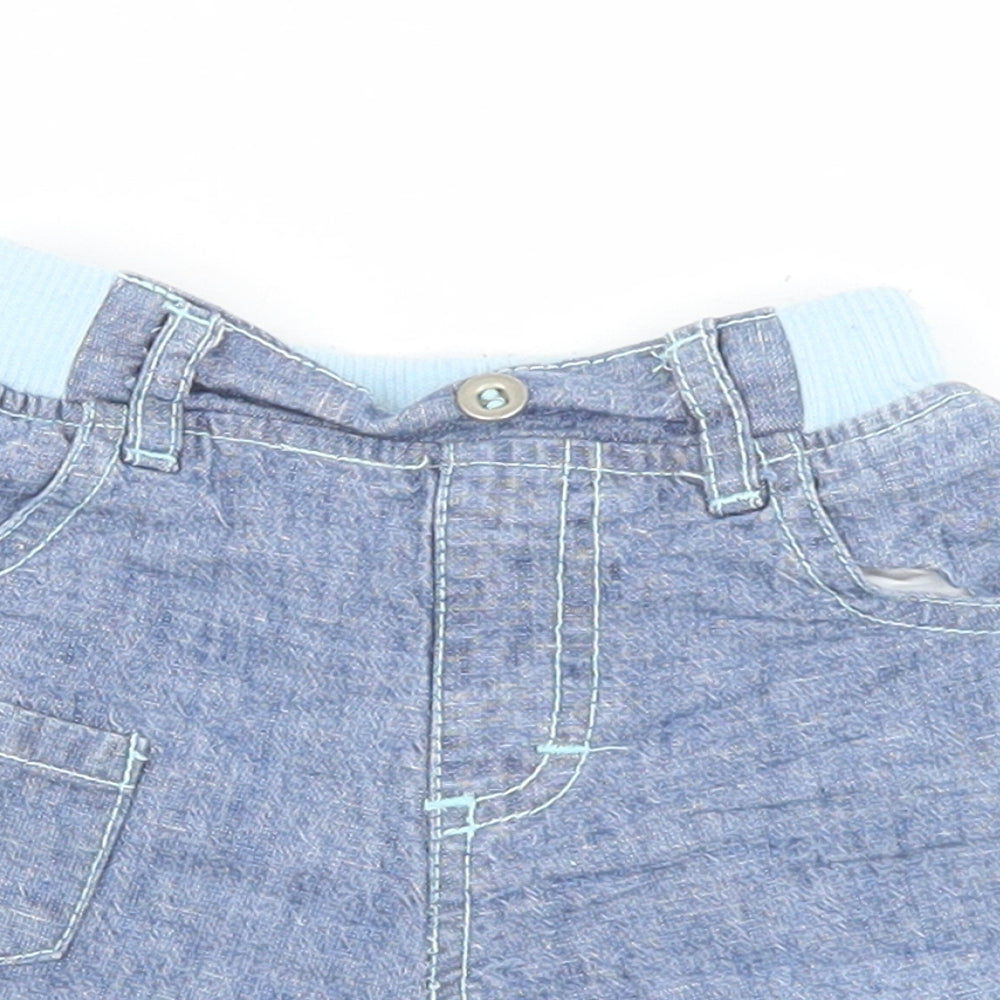 TU Boys Blue  Cotton Cropped Jeans Size 3-6 Months