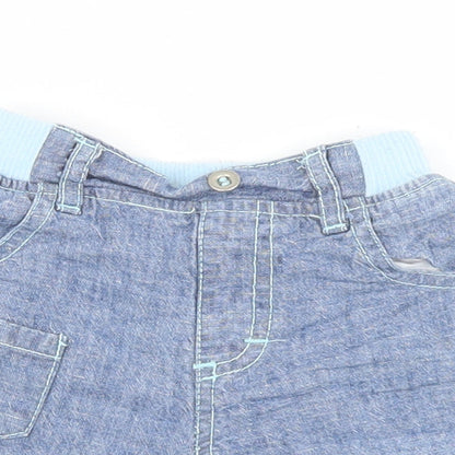 TU Boys Blue  Cotton Cropped Jeans Size 3-6 Months