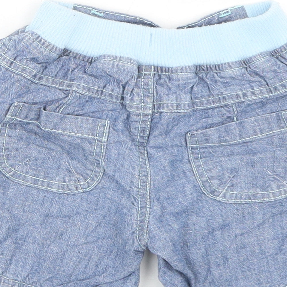TU Boys Blue  Cotton Cropped Jeans Size 3-6 Months