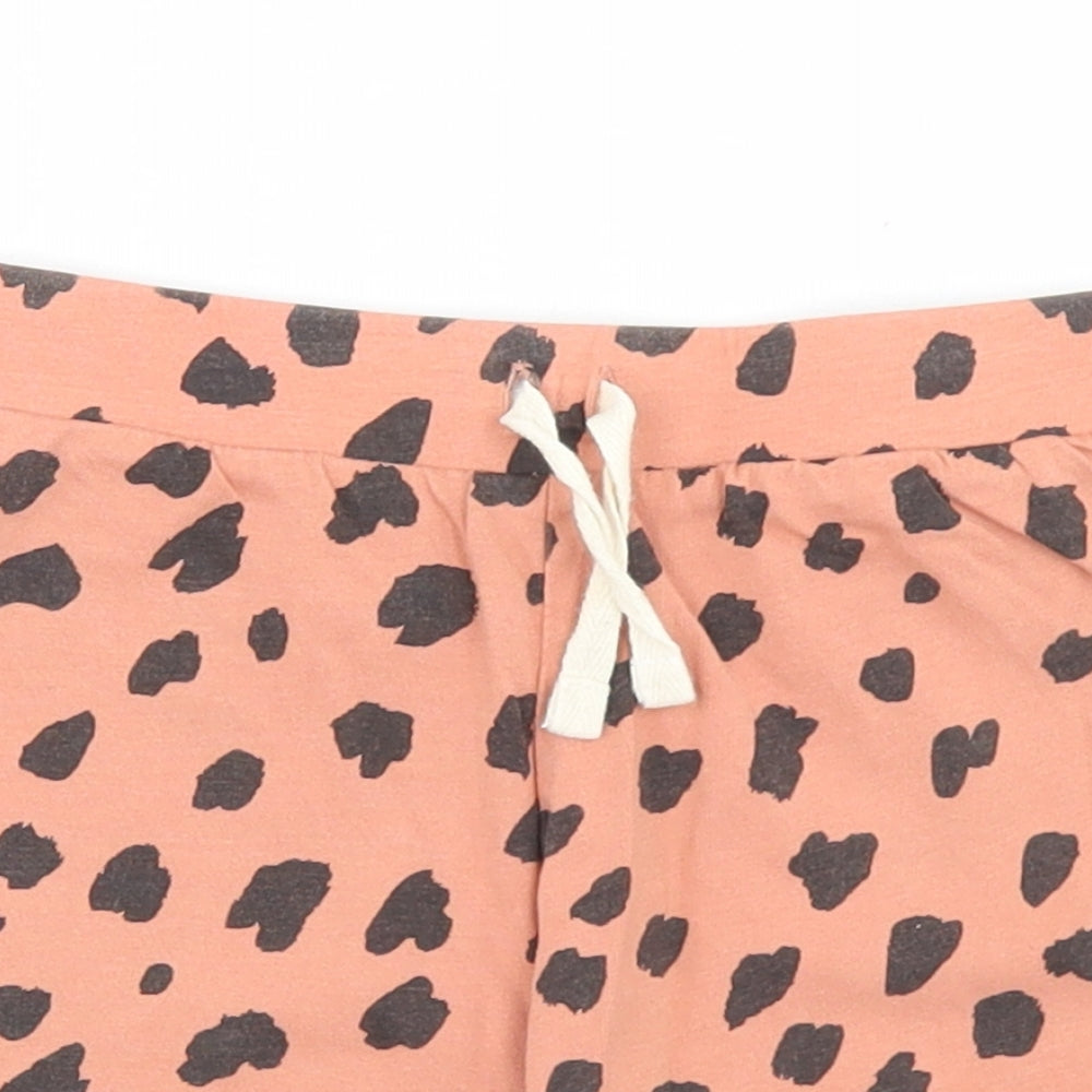 Primark Girls Brown Animal Print Cotton Sweat Shorts Size 2-3 Years  Regular