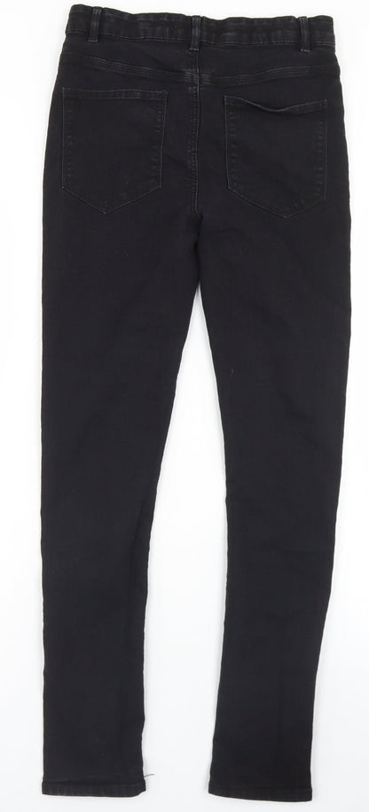 Studio Girls Black  Cotton Skinny Jeans Size 13-14 Years  Regular Button