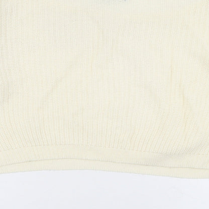 Womens UK Size S PRETTYLITTLETHING White Pullover Jumper