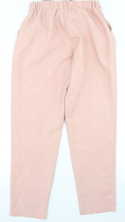 Lexie & Lola Womens Pink  Polyester Trousers  Size 12 L26 in Regular