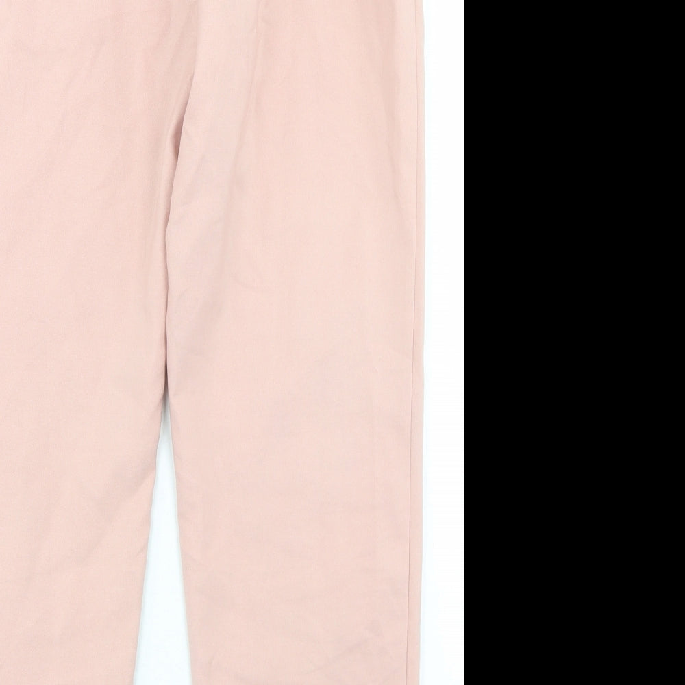 Lexie & Lola Womens Pink  Polyester Trousers  Size 12 L26 in Regular