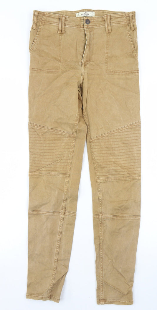 Hollister Womens Brown  Cotton Skinny Jeans Size 25 in L31 in Regular Button