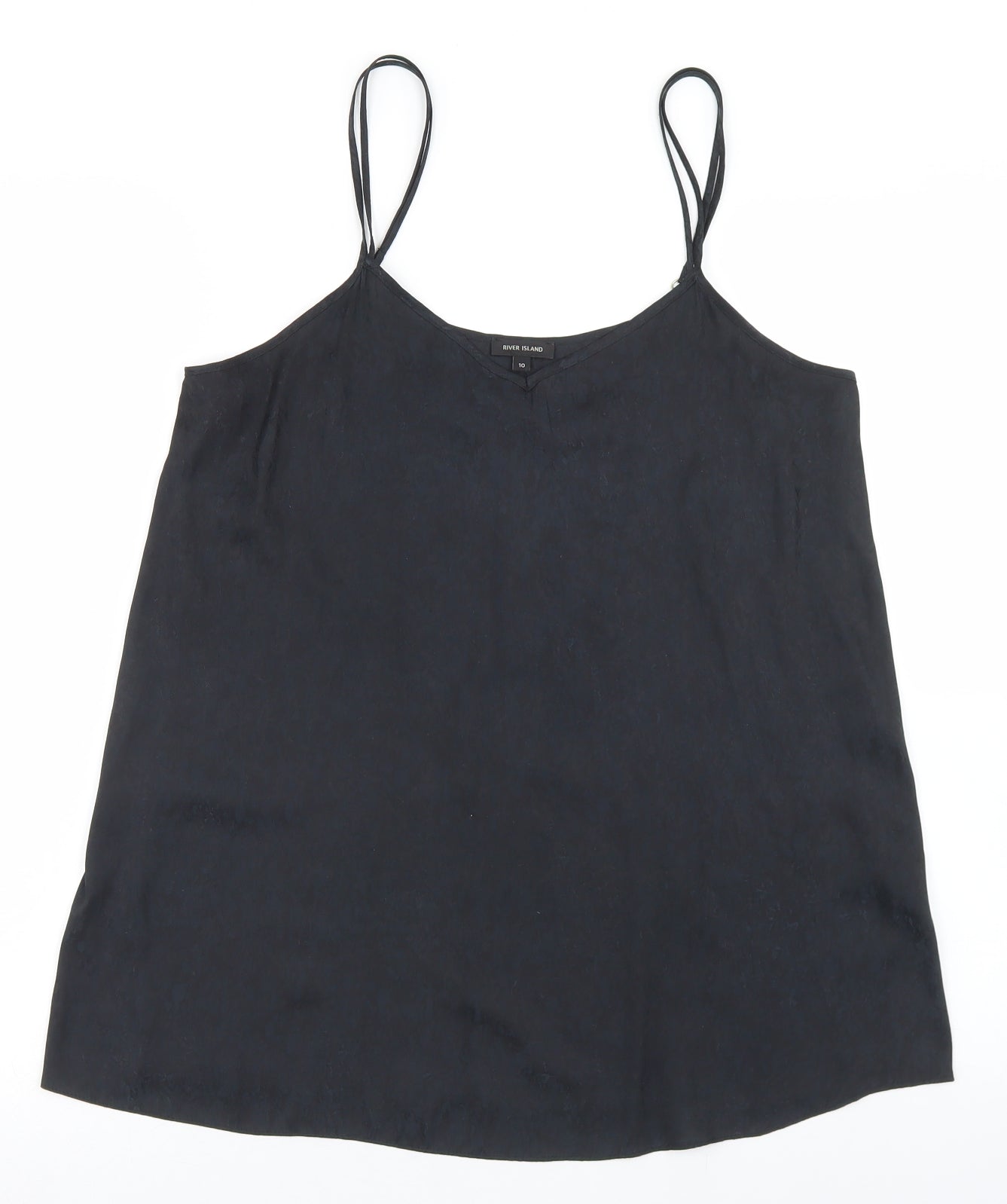 Womens UK Size 10 River Island Black Camisole Blouse